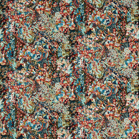 CLARKE AND CLARKE F1646/02.CAC.0 AUBREY VELVET MIDNIGHT/SPICE Fabric - Eade's Wallpaper