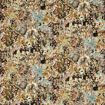 CLARKE AND CLARKE F1646/03.CAC.0 AUBREY VELVET NOIR/MINERAL Fabric - Eade's Wallpaper
