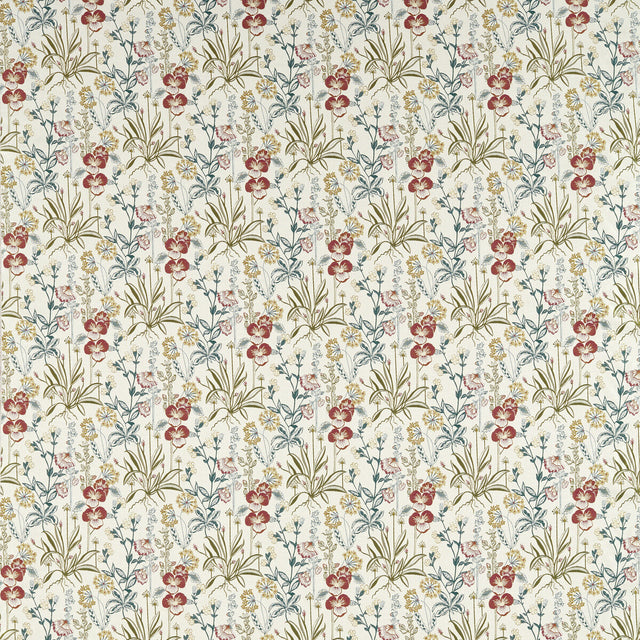 CLARKE AND CLARKE F1647/01.CAC.0 ELMSDALE JACQUARD FOREST/LINEN Fabric - Eade's Wallpaper