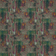 CLARKE AND CLARKE F1649/01.CAC.0 HILLCREST VELVET FOREST/RASPBERRY Fabric - Eade's Wallpaper