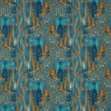 CLARKE AND CLARKE F1649/05.CAC.0 HILLCREST VELVET TEAL/SPICE Fabric - Eade's Wallpaper