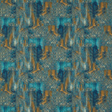 CLARKE AND CLARKE F1649/05.CAC.0 HILLCREST VELVET TEAL/SPICE Fabric - Eade's Wallpaper