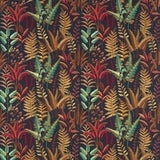CLARKE AND CLARKE F1654/03.CAC.0 BRACKEN RUSSET AQUA EMB Fabric - Eade's Wallpaper