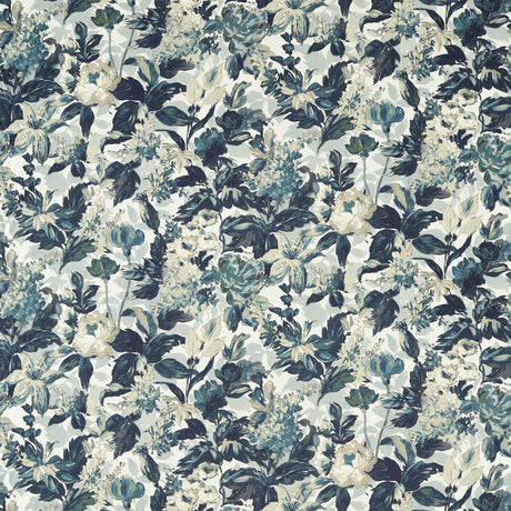 CLARKE AND CLARKE F1655/01.CAC.0 LILUM DENIM IVORY Fabric - Eade's Wallpaper