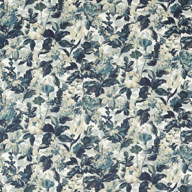 CLARKE AND CLARKE F1655/01.CAC.0 LILUM DENIM IVORY Fabric - Eade's Wallpaper