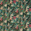 CLARKE AND CLARKE F1656/01.CAC.0 LILUM PEACOCK VELVET Fabric - Eade's Wallpaper