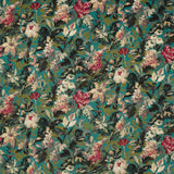 CLARKE AND CLARKE F1656/01.CAC.0 LILUM PEACOCK VELVET Fabric - Eade's Wallpaper