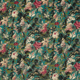 CLARKE AND CLARKE F1656/01.CAC.0 LILUM PEACOCK VELVET Fabric - Eade's Wallpaper