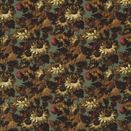 CLARKE AND CLARKE F1661/02.CAC.0 SUNFOREST RUSSET VELVET Fabric - Eade's Wallpaper