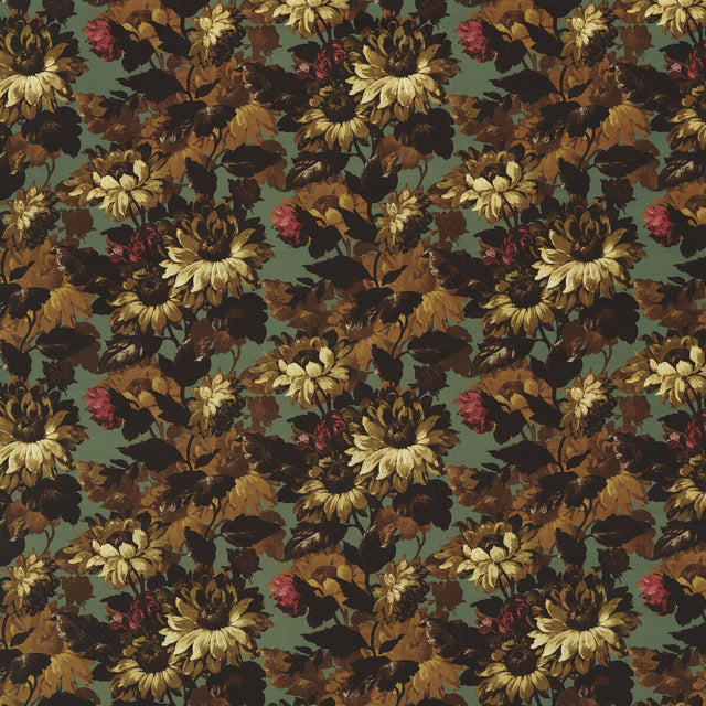CLARKE AND CLARKE F1661/02.CAC.0 SUNFOREST RUSSET VELVET Fabric - Eade's Wallpaper