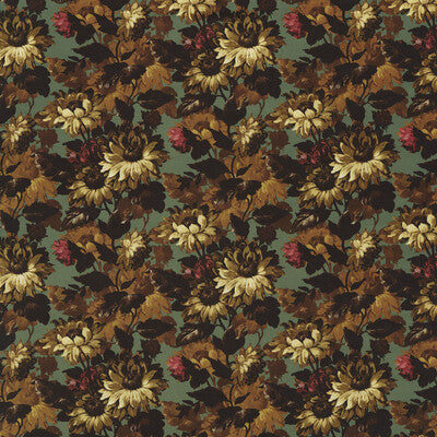 CLARKE AND CLARKE F1661/02.CAC.0 SUNFOREST RUSSET VELVET Fabric - Eade's Wallpaper