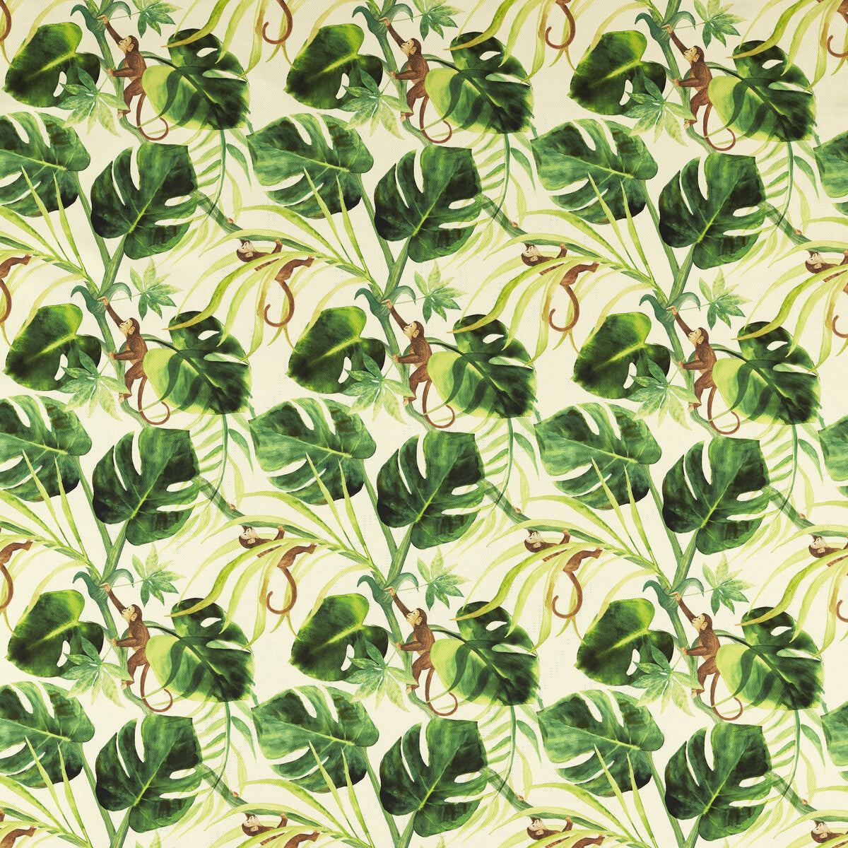CLARKE AND CLARKE F1671/01.CAC.0 MONKEY BIZ OUTDOOR NAT Fabric - Eade's Wallpaper