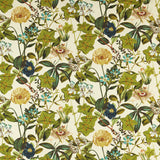 CLARKE AND CLARKE F1672/01.CAC.0 PASSIFLORAOUTDOOR DENIM Fabric - Eade's Wallpaper