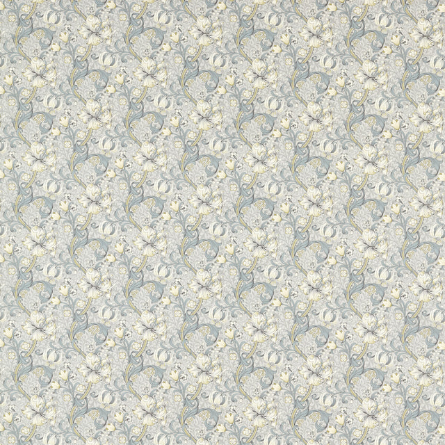 CLARKE AND CLARKE F1677/02.CAC.0 GOLDEN LILY SLATE/DOVE Fabric - Eade's Wallpaper