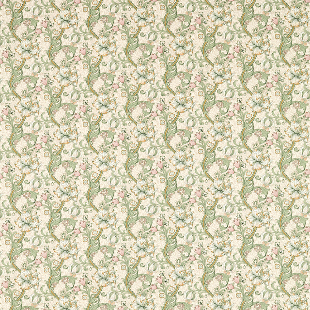 CLARKE AND CLARKE F1677/03.CAC.0 GOLDEN LILY LINEN/BLUSH Fabric - Eade's Wallpaper