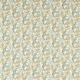 CLARKE AND CLARKE F1677/04.CAC.0 GOLDEN LILY LINEN/TEAL Fabric - Eade's Wallpaper