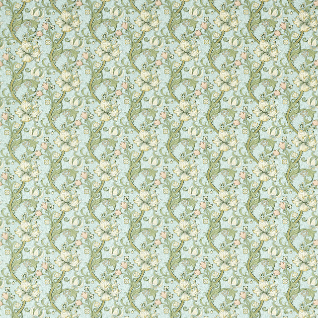 CLARKE AND CLARKE F1677/05.CAC.0 GOLDEN LILY APPLE/BLUSH Fabric - Eade's Wallpaper
