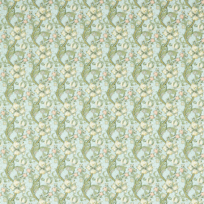 CLARKE AND CLARKE F1677/05.CAC.0 GOLDEN LILY APPLE/BLUSH Fabric - Eade's Wallpaper