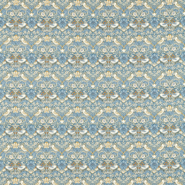 CLARKE AND CLARKE F1678/06.CAC.0 STRAWBERRY THIEF DENIM Fabric - Eade's Wallpaper