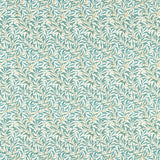 CLARKE AND CLARKE F1679/05.CAC.0 WILLOW BOUGHS TEAL Fabric - Eade's Wallpaper