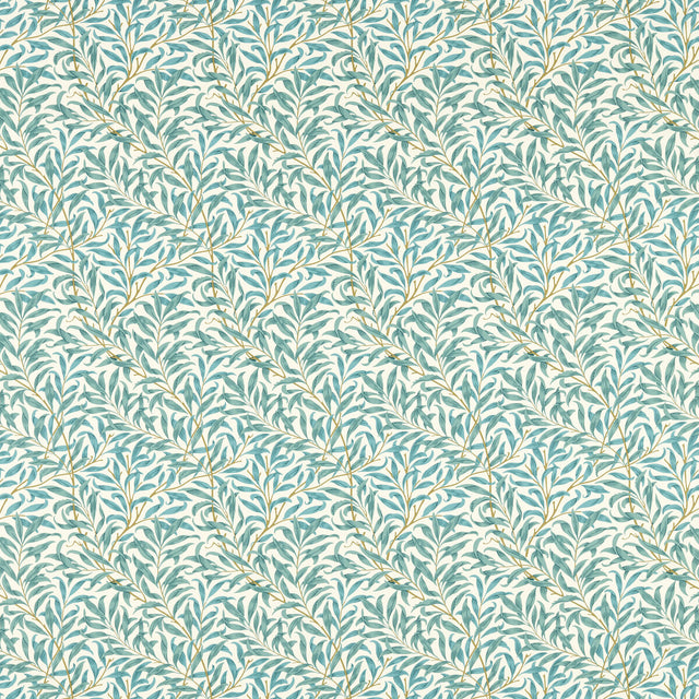 CLARKE AND CLARKE F1679/05.CAC.0 WILLOW BOUGHS TEAL Fabric - Eade's Wallpaper