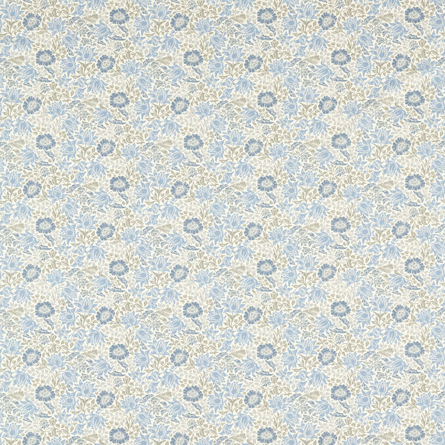 CLARKE AND CLARKE F1680/03.CAC.0 MALLOW DENIM/IVORY Fabric - Eade's Wallpaper