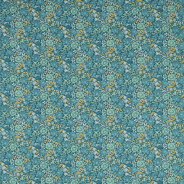 CLARKE AND CLARKE F1680/04.CAC.0 MALLOW TEAL Fabric - Eade's Wallpaper