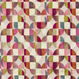 CLARKE AND CLARKE F1682/02.CAC.0 DELAUNAY MAGENTA PEACOCK Fabric - Eade's Wallpaper