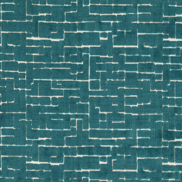 CLARKE AND CLARKE F1685/05.CAC.0 KUPKA PEACOCK Fabric - Eade's Wallpaper