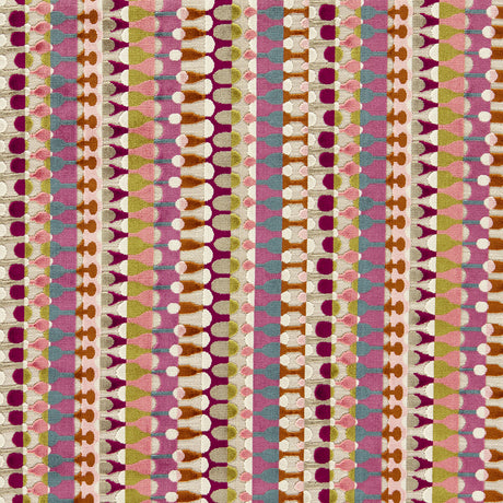 CLARKE AND CLARKE F1687/02.CAC.0 ORPHEUS MAGENTA PEACOCK Fabric - Eade's Wallpaper