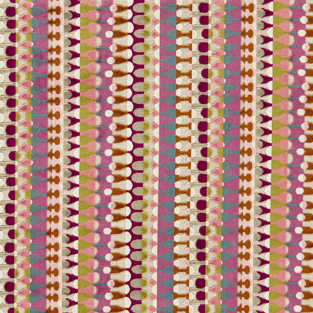 CLARKE AND CLARKE F1687/02.CAC.0 ORPHEUS MAGENTA PEACOCK Fabric - Eade's Wallpaper
