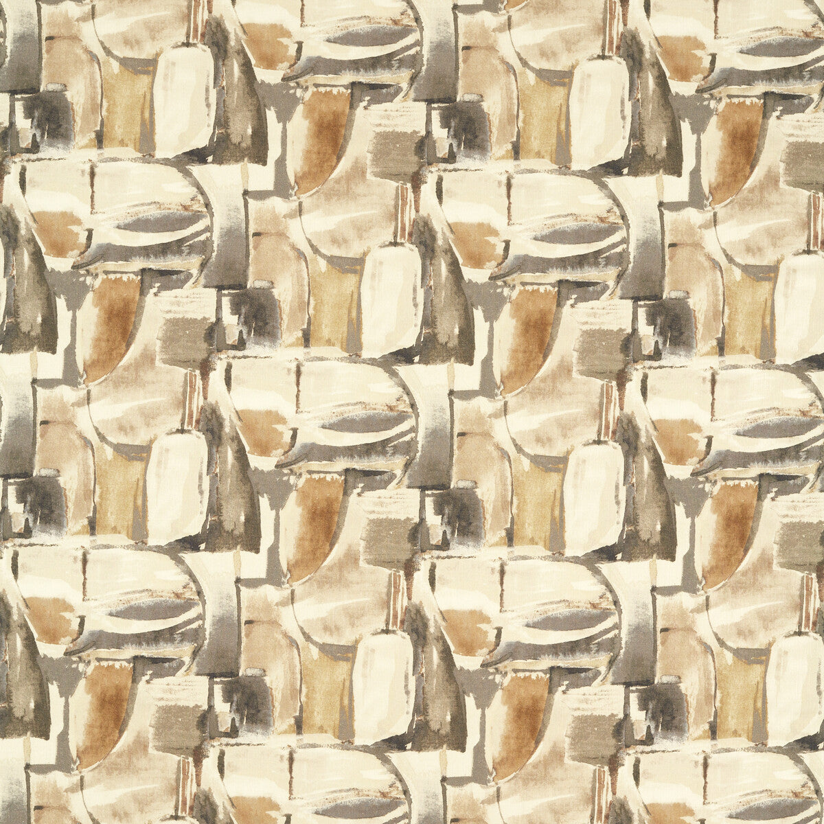 CLARKE AND CLARKE F1694/03.CAC.0 FIGURA LINEN/CHARCOAL Fabric - Eade's Wallpaper
