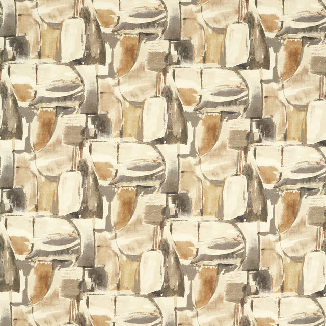 CLARKE AND CLARKE F1694/03.CAC.0 FIGURA LINEN/CHARCOAL Fabric - Eade's Wallpaper