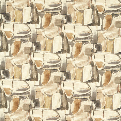 CLARKE AND CLARKE F1694/03.CAC.0 FIGURA LINEN/CHARCOAL Fabric - Eade's Wallpaper