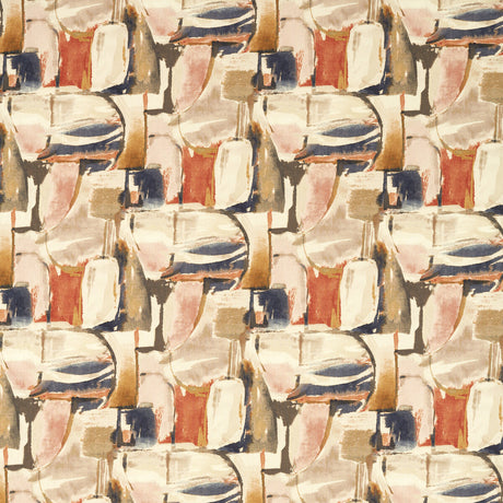 CLARKE AND CLARKE F1694/04.CAC.0 FIGURA MIDNIGHT/SPICE Fabric - Eade's Wallpaper