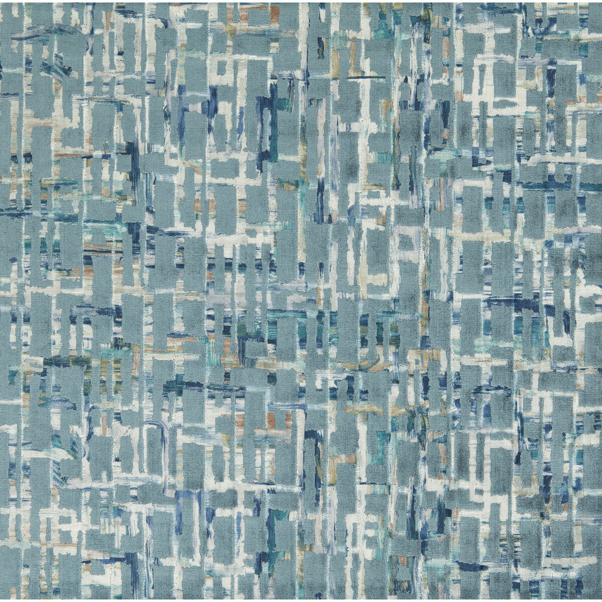 CLARKE AND CLARKE F1697/05.CAC.0 QUADRATA TEAL/MINERAL Fabric - Eade's Wallpaper