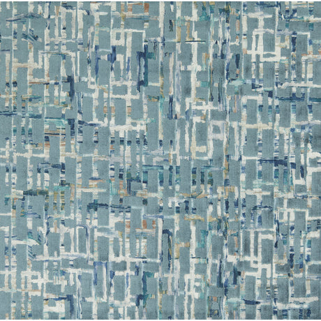 CLARKE AND CLARKE F1697/05.CAC.0 QUADRATA TEAL/MINERAL Fabric - Eade's Wallpaper