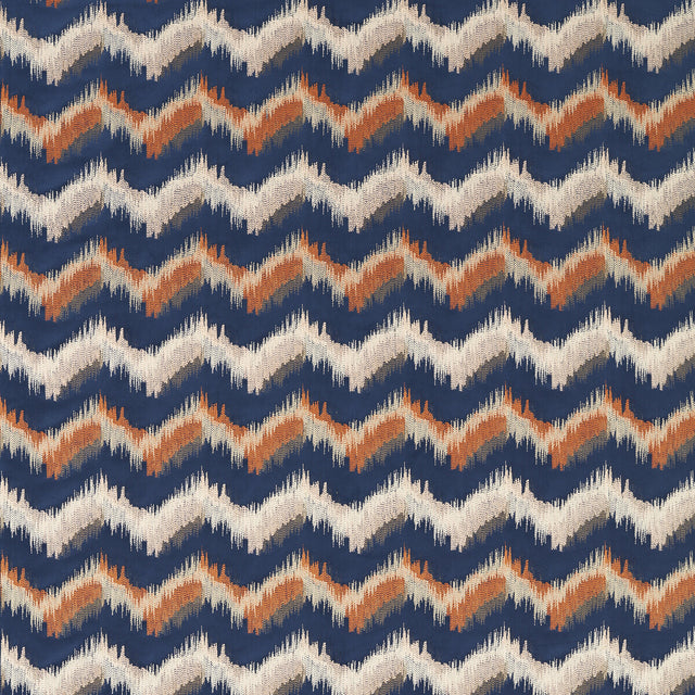 CLARKE AND CLARKE F1698/03.CAC.0 SAGOMA MIDNIGHT/SPICE Fabric - Eade's Wallpaper