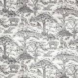 CLARKE AND CLARKE F1710/03.CAC.0 KISUMU NOIR Fabric - Eade's Wallpaper