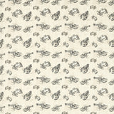 CLARKE AND CLARKE F1731/01.CAC.0 SHELLFISH CHARCOAL Fabric - Eade's Wallpaper