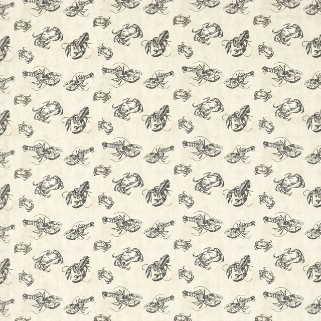 CLARKE AND CLARKE F1731/01.CAC.0 SHELLFISH CHARCOAL Fabric - Eade's Wallpaper