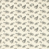 CLARKE AND CLARKE F1731/01.CAC.0 SHELLFISH CHARCOAL Fabric - Eade's Wallpaper