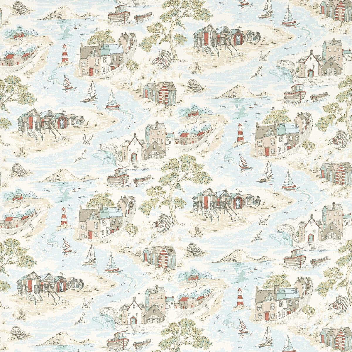 CLARKE AND CLARKE F1733/02.CAC.0 WATERFRONT MINERAL Fabric - Eade's Wallpaper