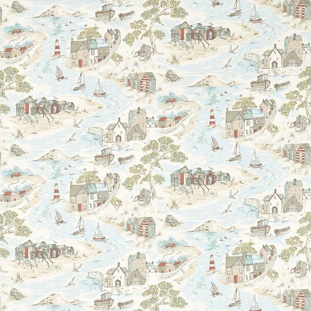 CLARKE AND CLARKE F1733/02.CAC.0 WATERFRONT MINERAL Fabric - Eade's Wallpaper