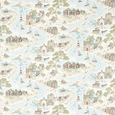 CLARKE AND CLARKE F1733/02.CAC.0 WATERFRONT MINERAL Fabric - Eade's Wallpaper