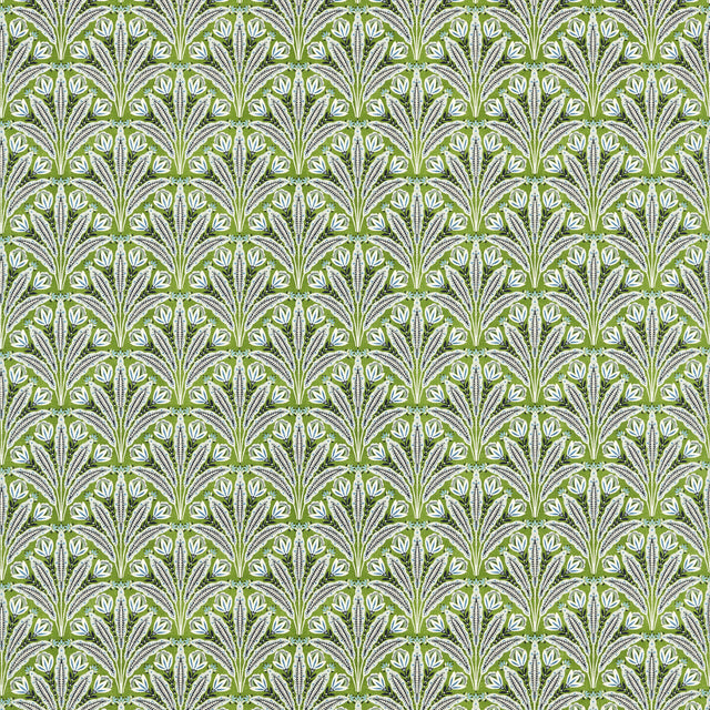 CLARKE AND CLARKE F1734/01.CAC.0 ATTINGHAM COBALT GREEN Fabric - Eade's Wallpaper