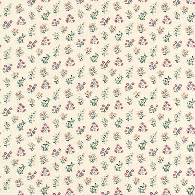 CLARKE AND CLARKE F1736/05.CAC.0 LEIDEN TEAL BERRY Fabric - Eade's Wallpaper