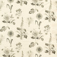 CLARKE AND CLARKE F1738/02.CAC.0 ROSERAIE CHARCOAL Fabric - Eade's Wallpaper