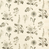 CLARKE AND CLARKE F1738/02.CAC.0 ROSERAIE CHARCOAL Fabric - Eade's Wallpaper