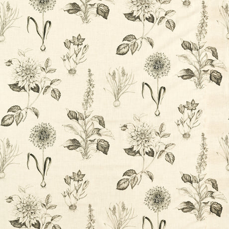 CLARKE AND CLARKE F1738/02.CAC.0 ROSERAIE CHARCOAL Fabric - Eade's Wallpaper
